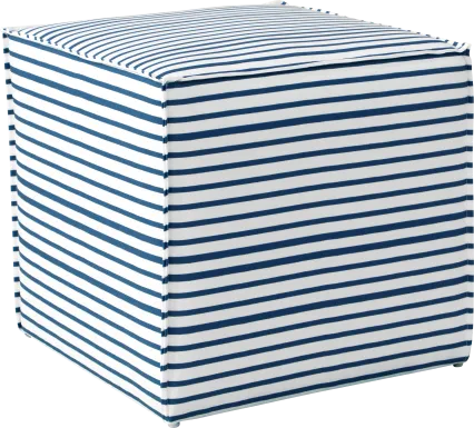 Delphina Navy Ottoman