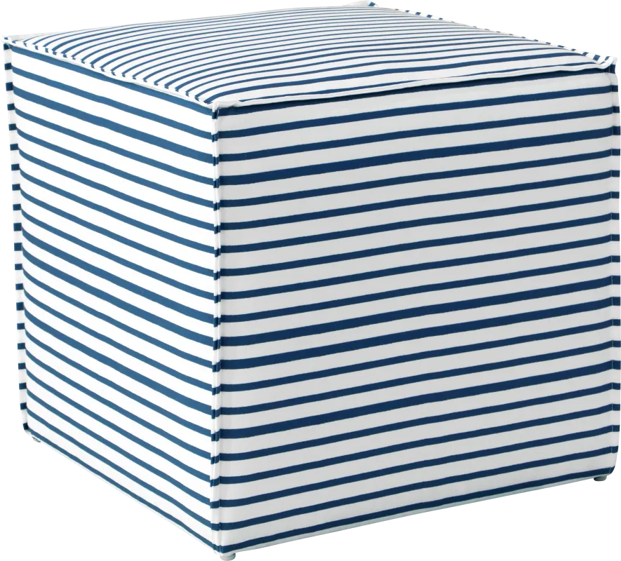 Delphina Navy Ottoman