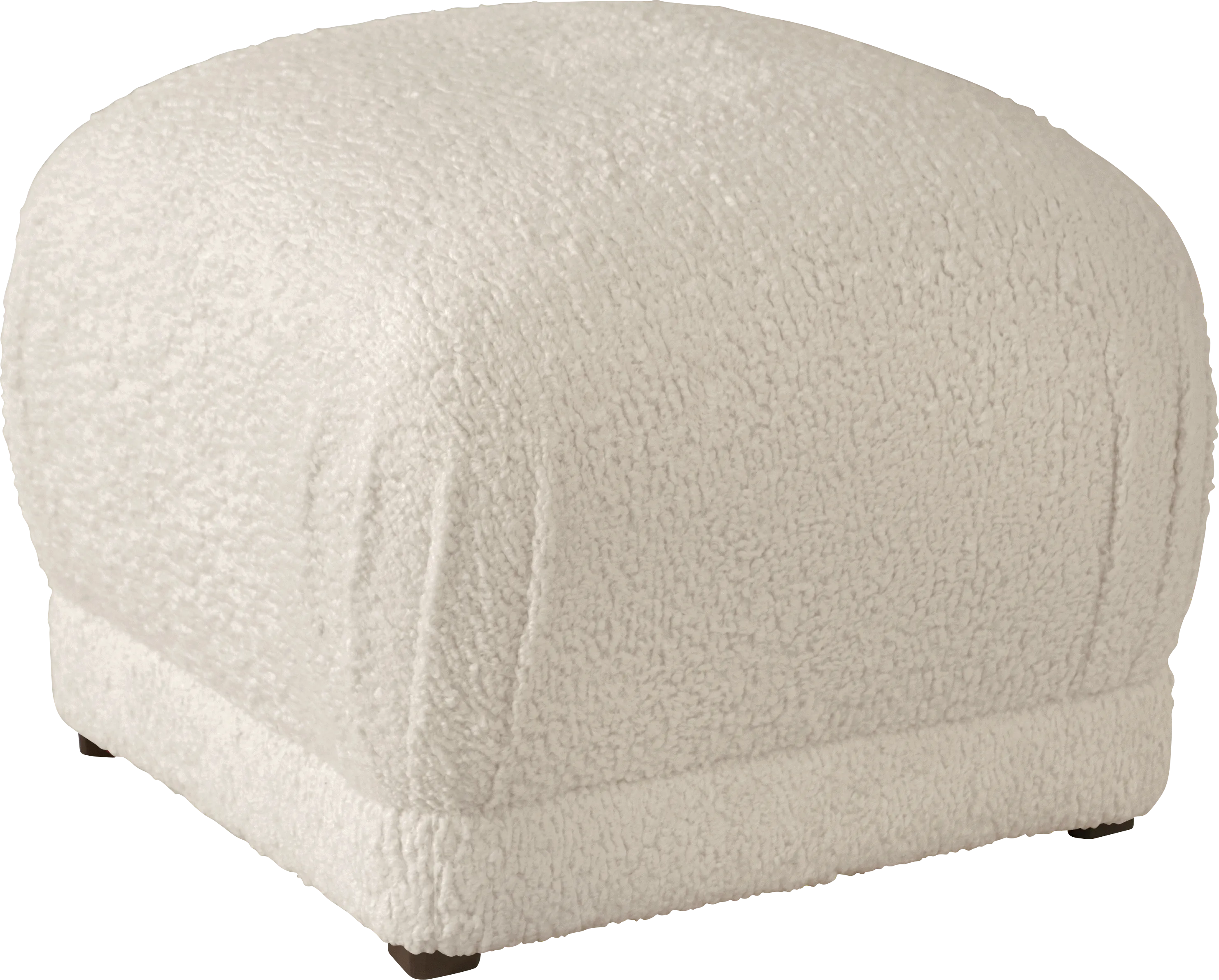 Quinella Ivory Ottoman - Thumbnail - Image 1