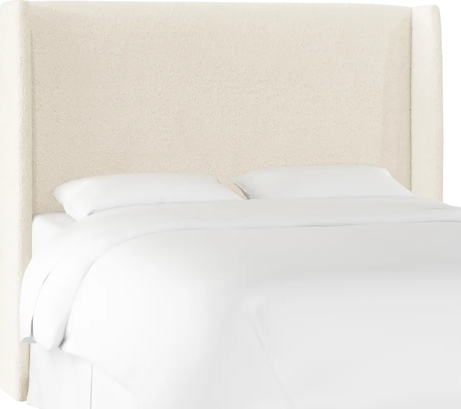Quinella White King Upholstered Headboard
