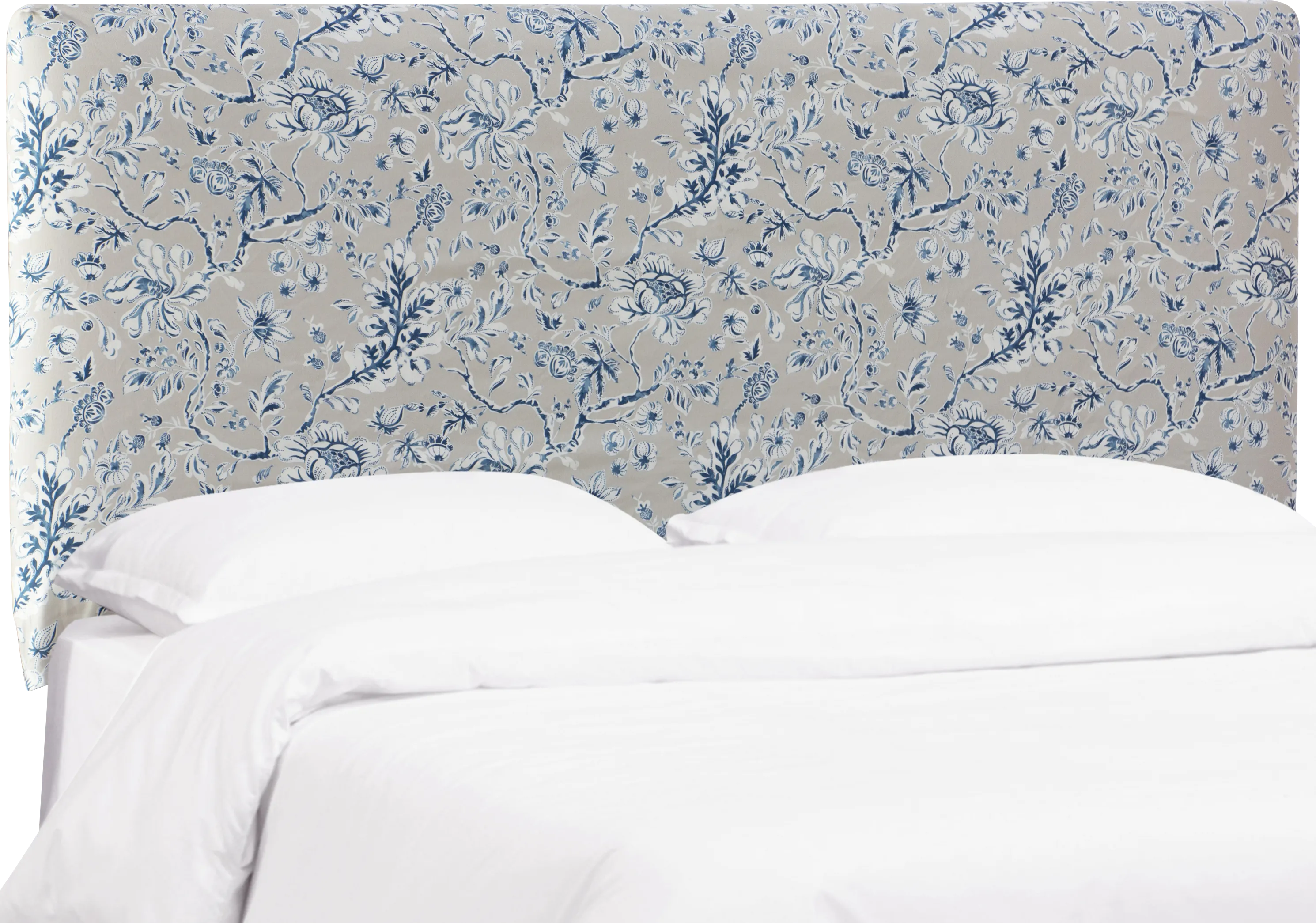 Aditya Gray Twin Upholstered Headboard - Image 1