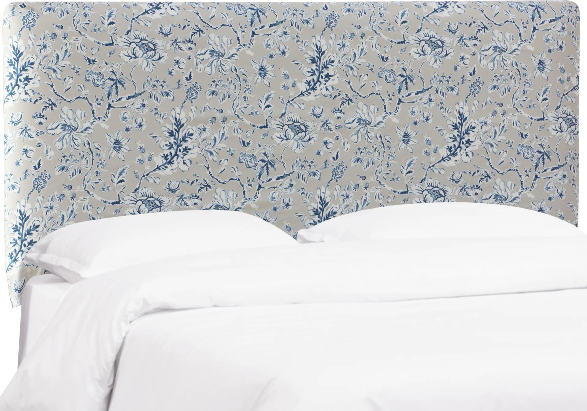 Aditya Gray Twin Upholstered Headboard - Image 1