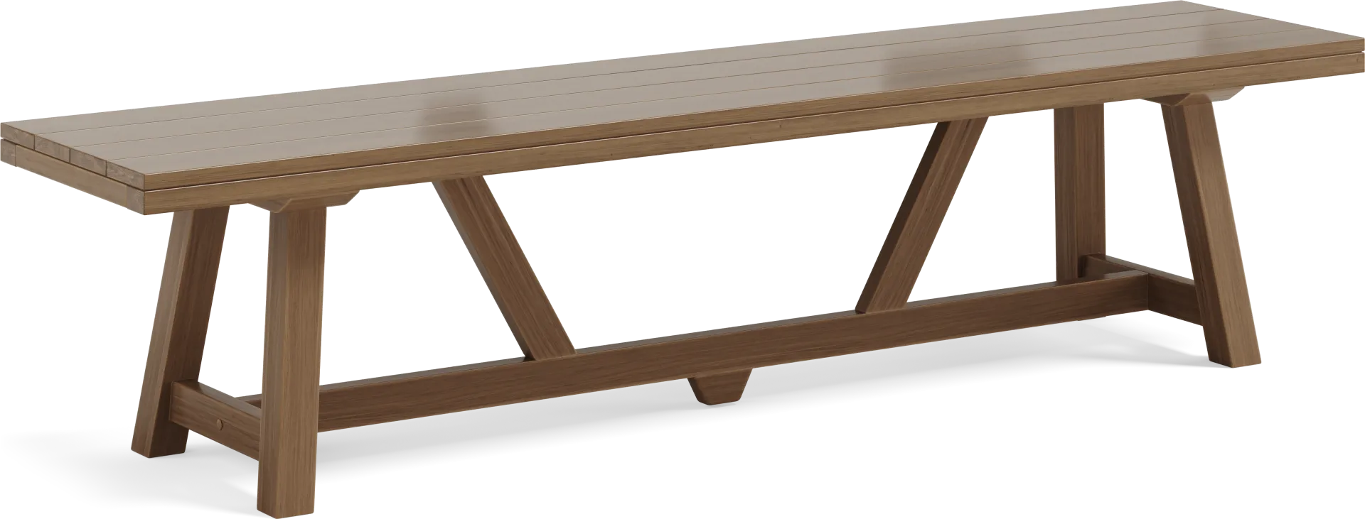 Patmos Tan 78 in. Outdoor Dining Bench - Image 2