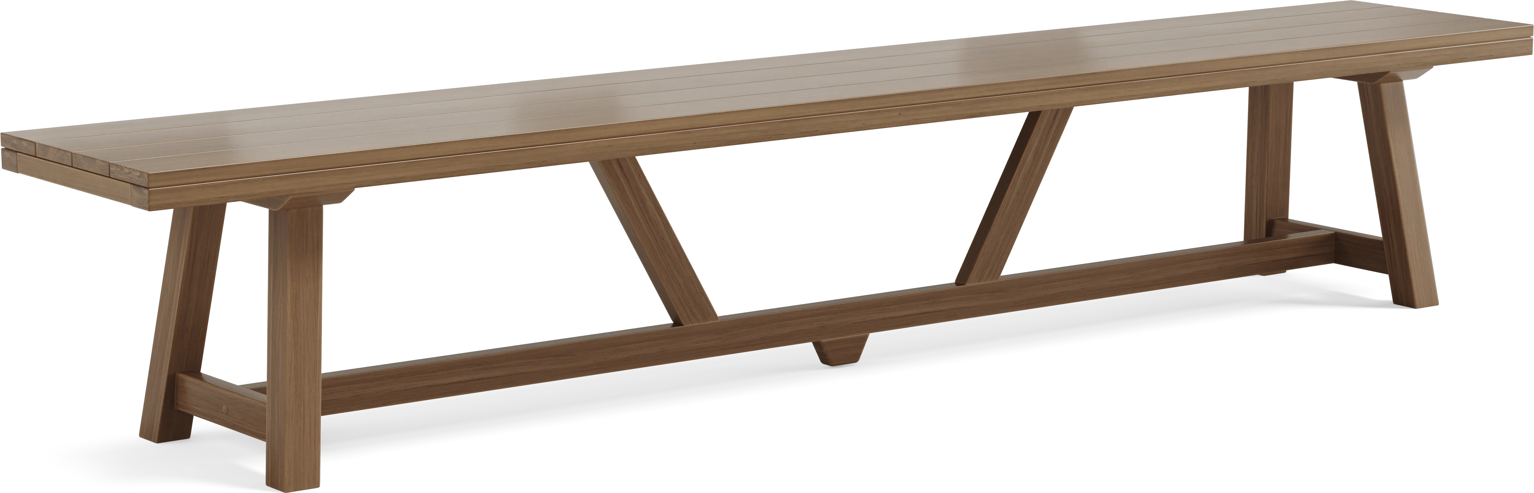 Patmos Tan 7 Pc 102 in. Rectangle Outdoor Dining Set With Linen Cushions and Bench - Thumbnail - Image 6