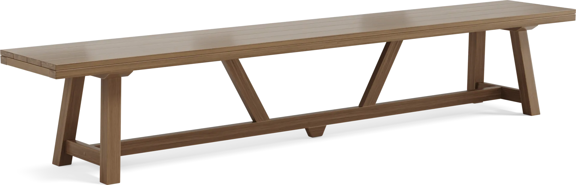 Patmos Tan 102 in. Outdoor Dining Bench - Image 2
