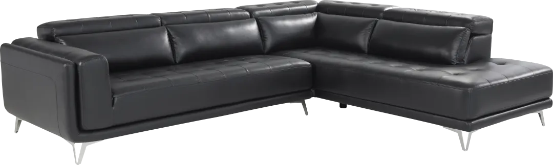 Hudson Heights Black 2 Pc Sectional
