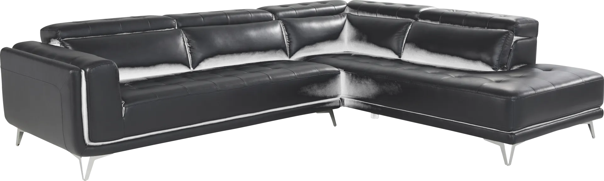 Hudson Heights Black 6 Pc Sectional Living Room - Image 3