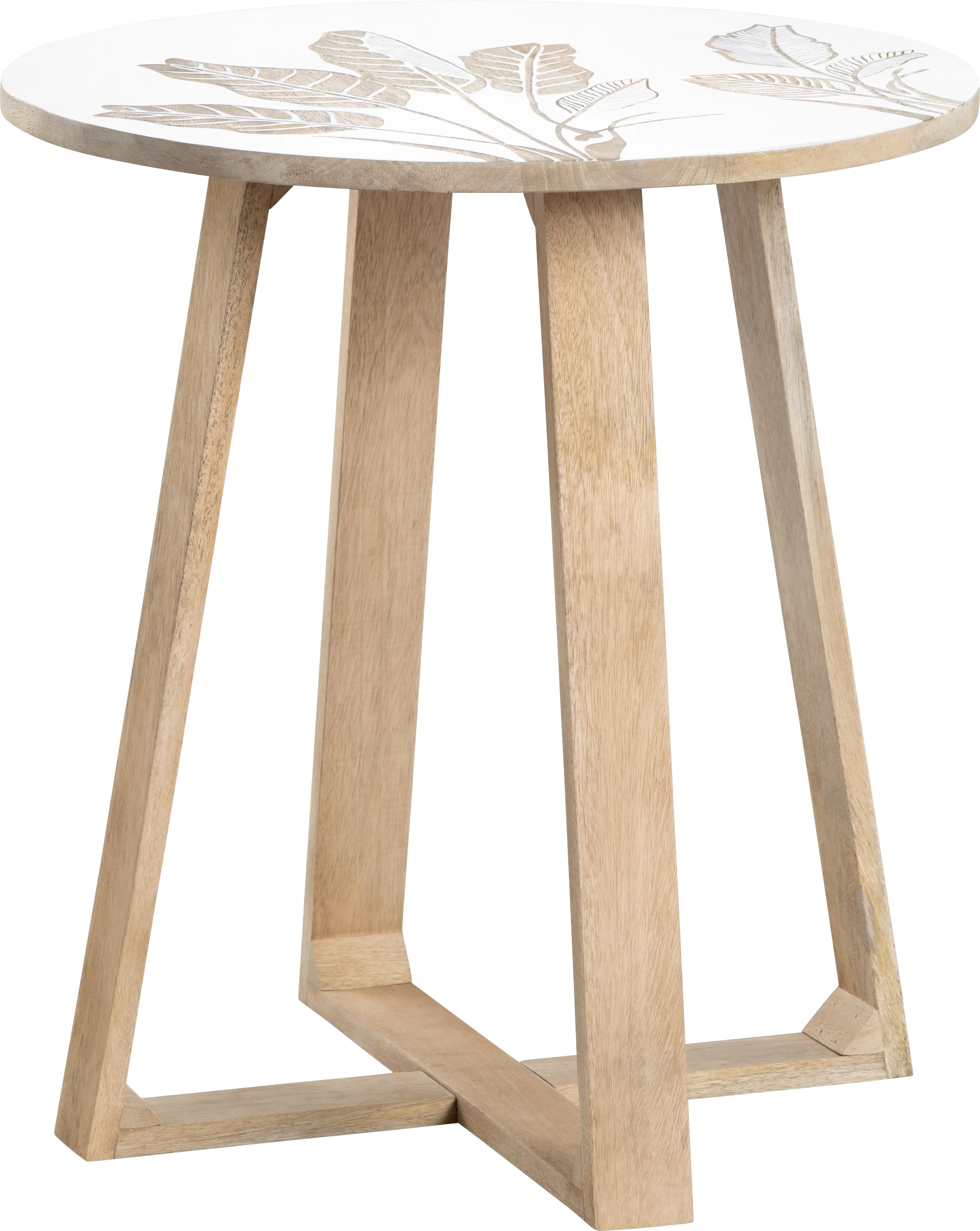 Monahan White End Table - Thumbnail - Image 1