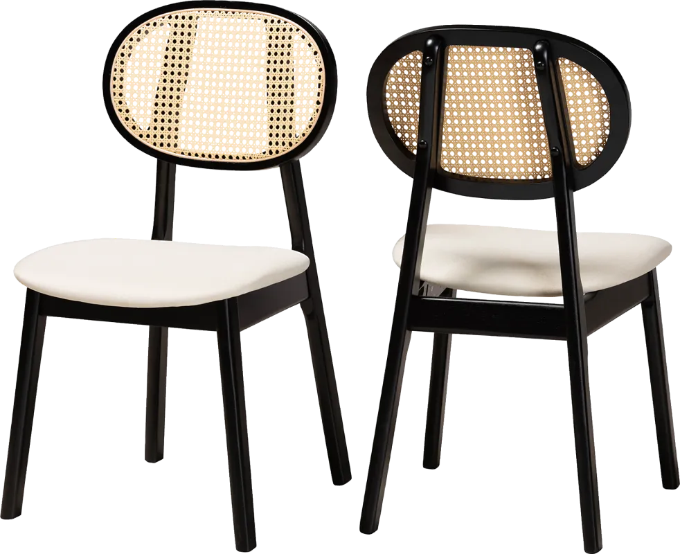 Alonesos Black Side Chair, Set of 2