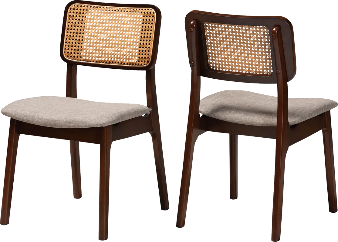 Ballardvale Walnut Brown Side Chair, Set of 2