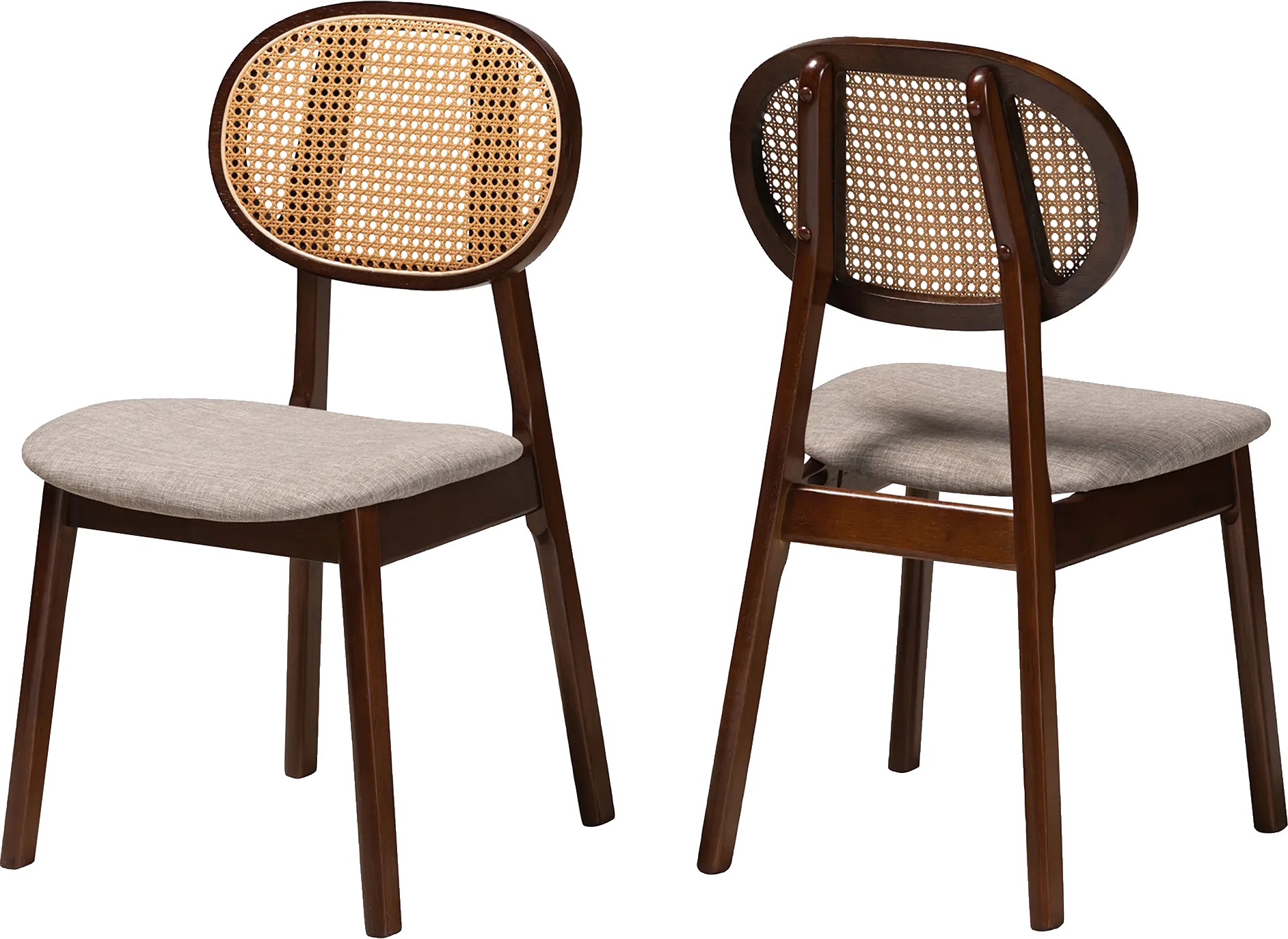 Alonesos Walnut Brown Side Chair, Set of 2