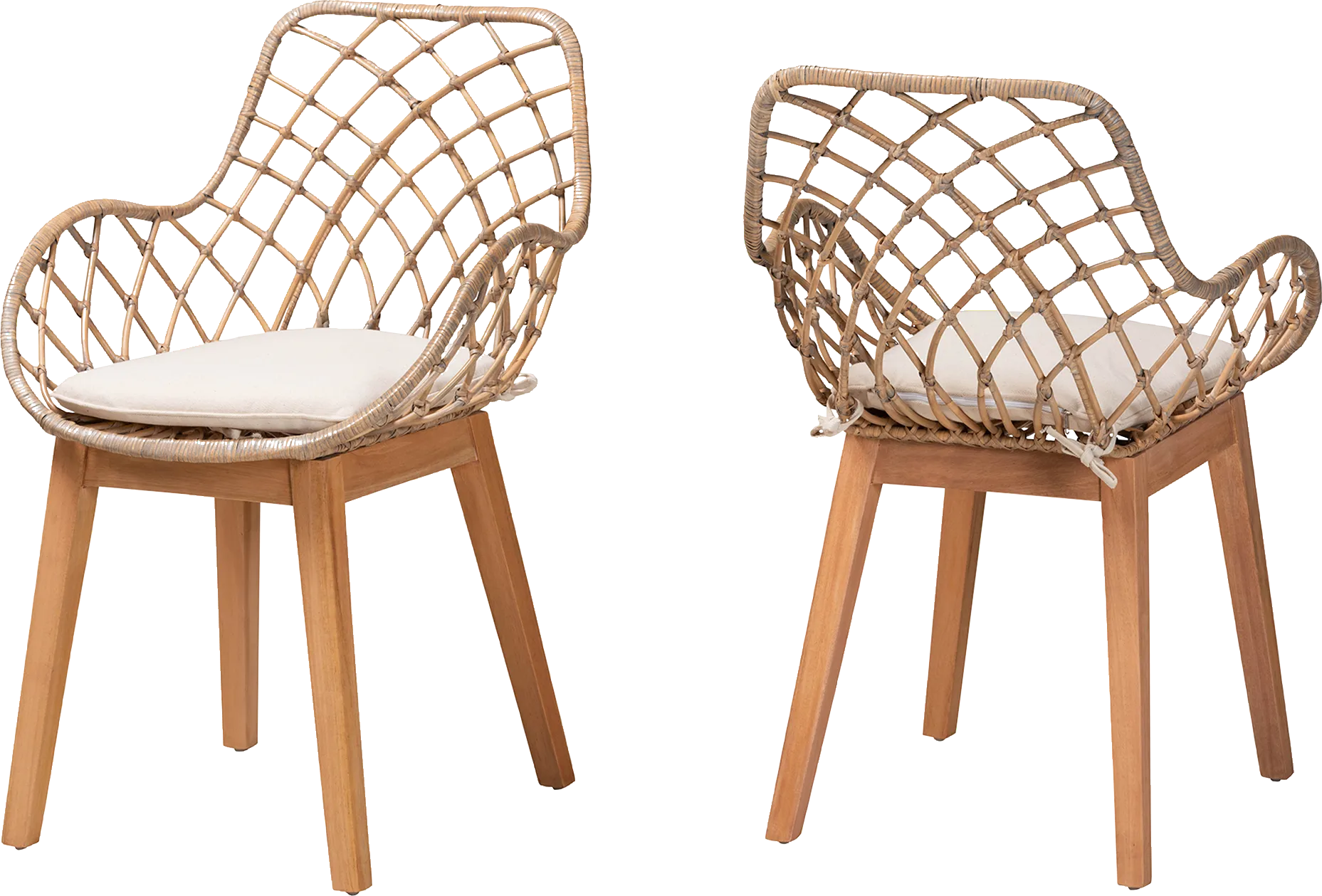 Ethacal Natural Arm Chair, Set of 2 - Image 1