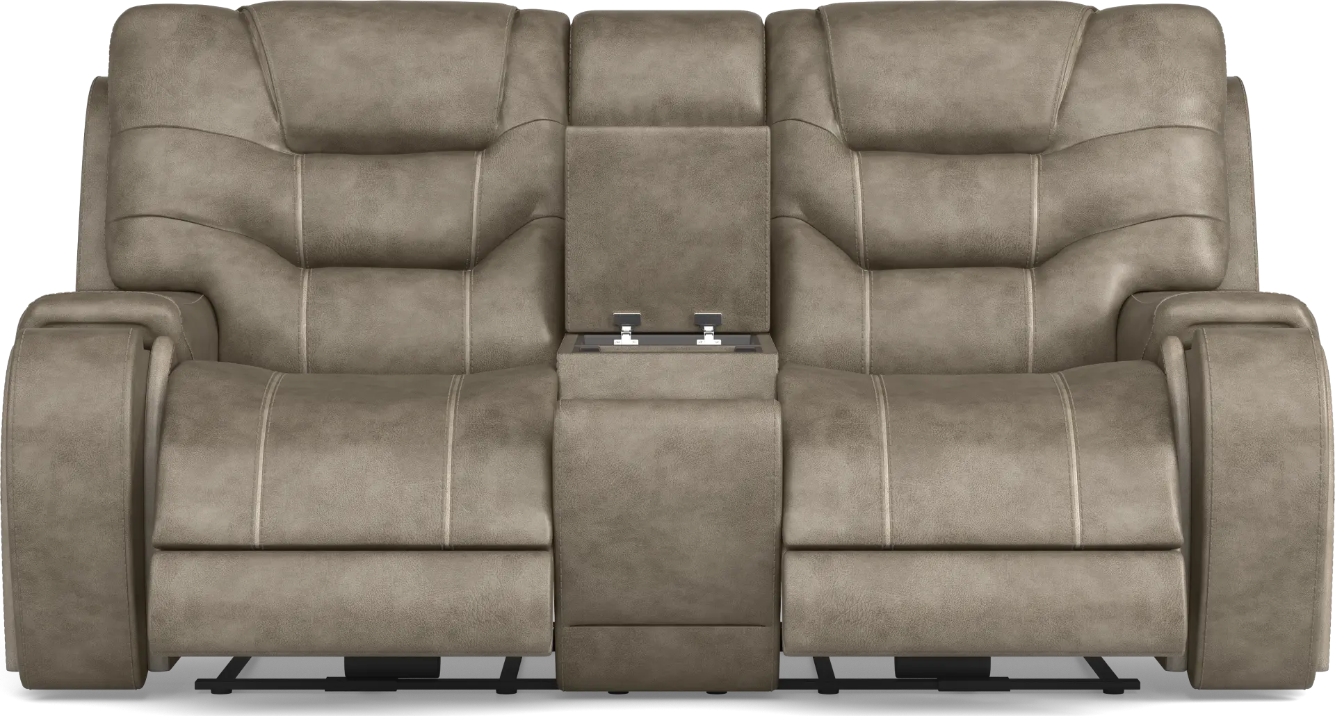 Laredo Springs Gray Dual Power Reclining Console Loveseat