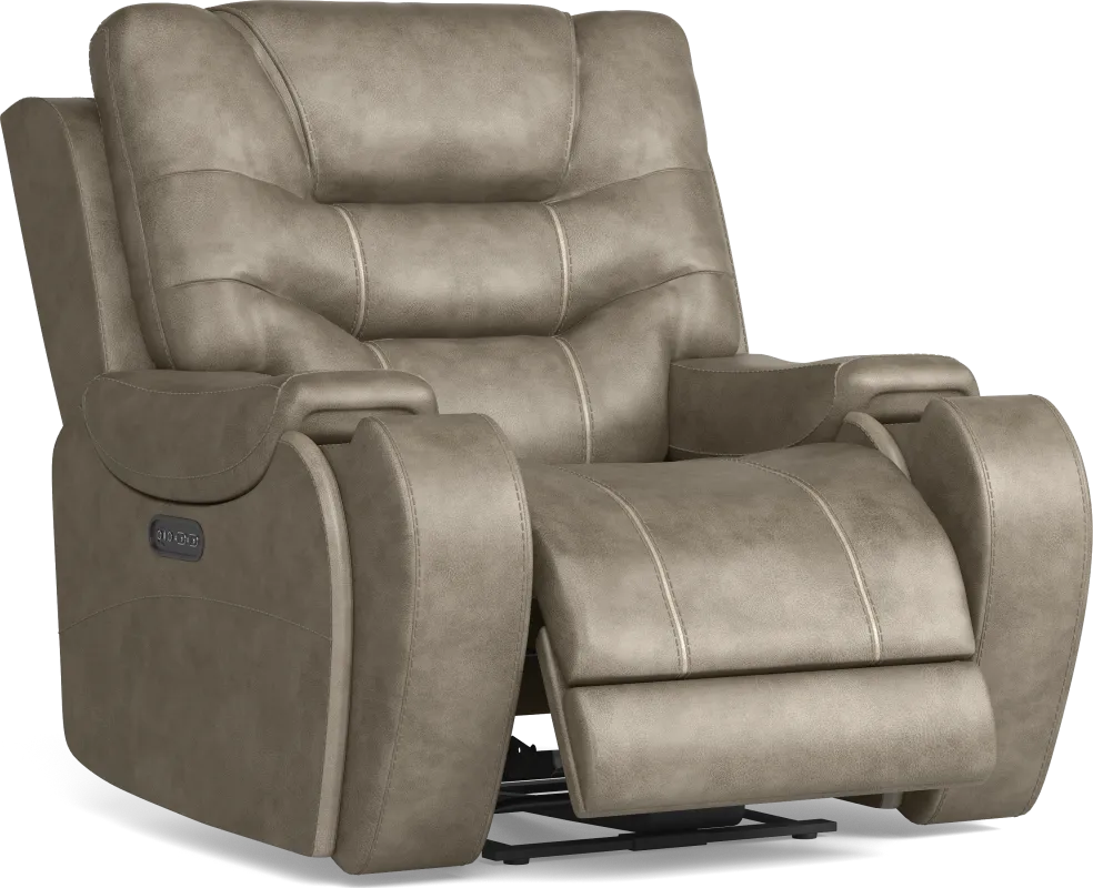 Laredo Springs Gray Dual Power Recliner