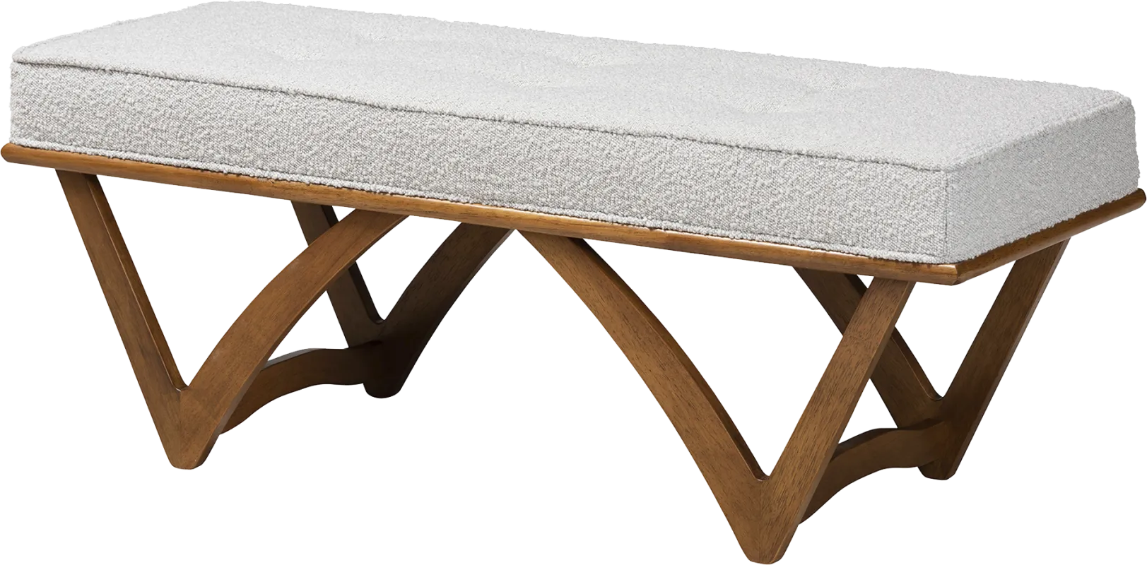 Nemasket Light Gray Accent Bench