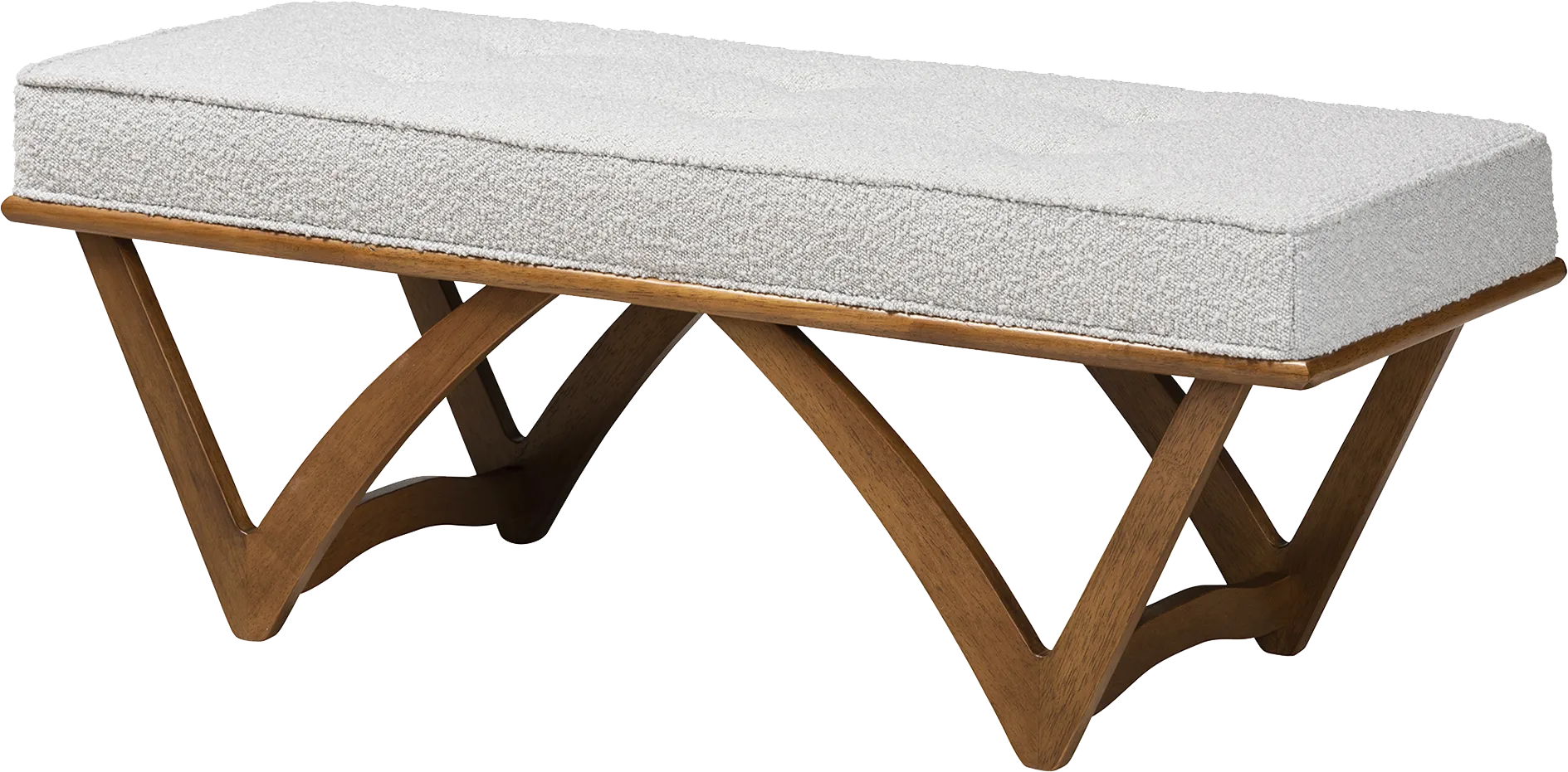 Nemasket Light Gray Accent Bench - Image 1
