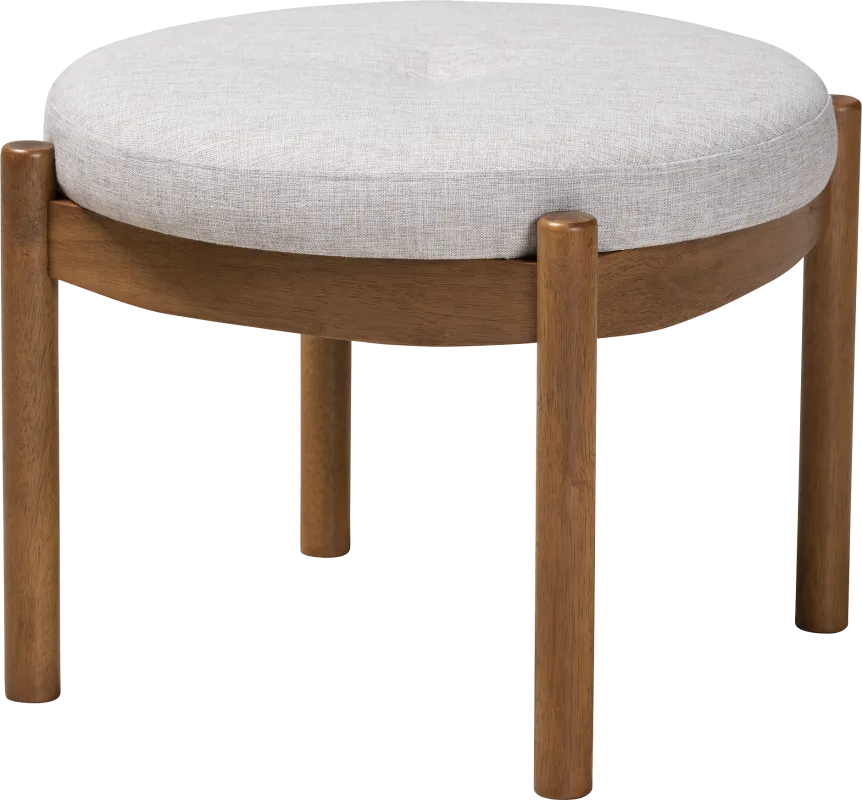 Coweeset Light Gray Ottoman