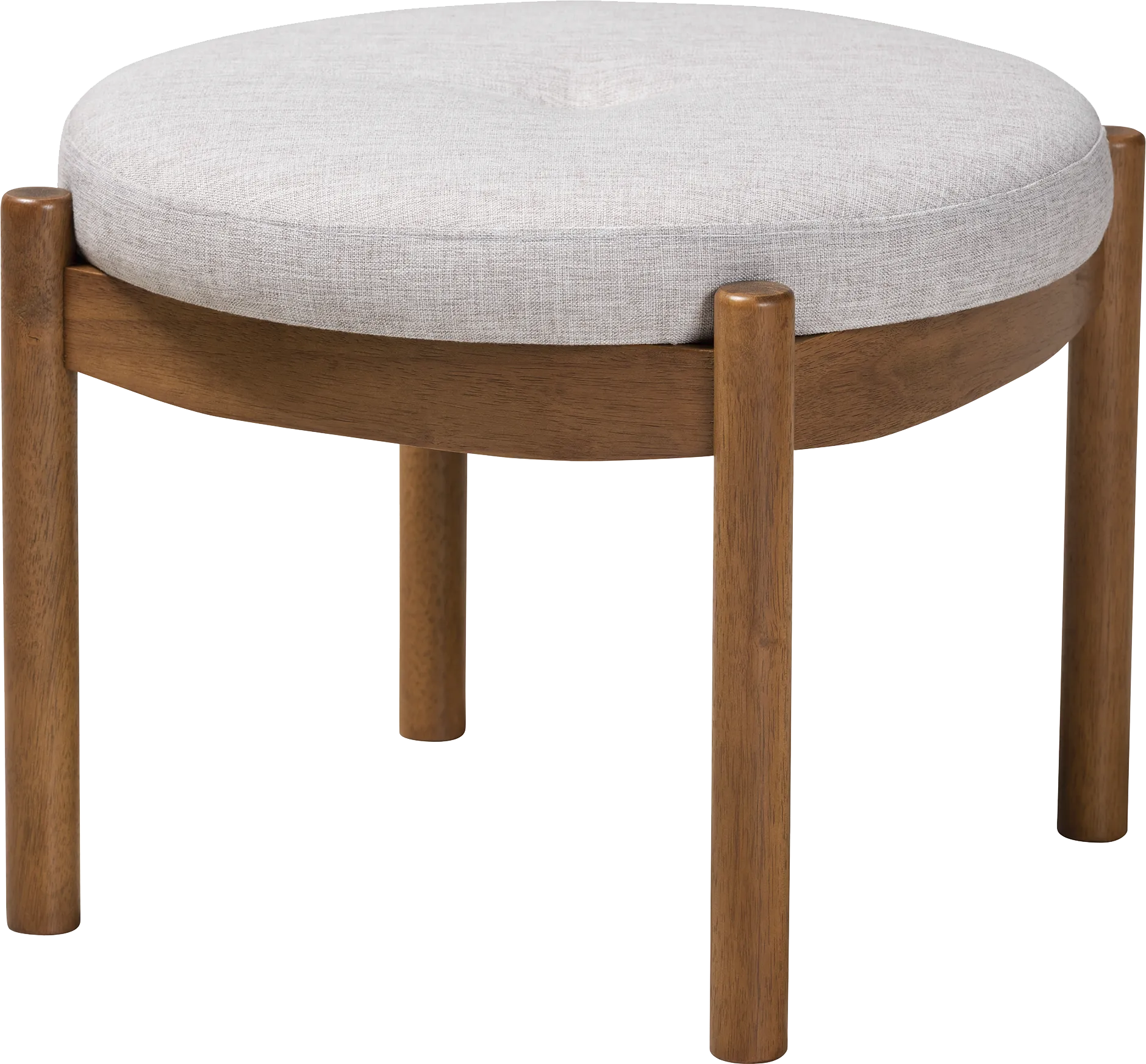 Coweeset Light Gray Ottoman - Image 1