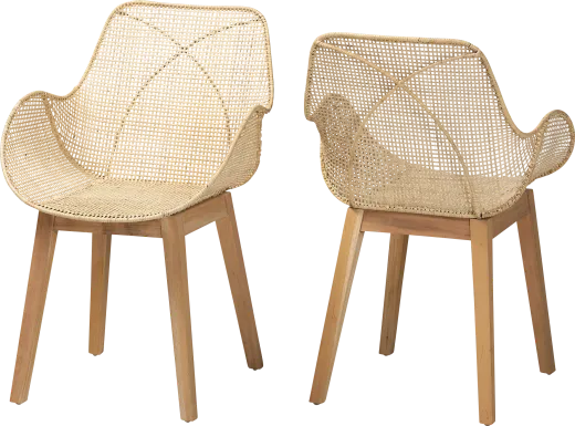 Aquidneck Natural Arm Chair, Set of 2