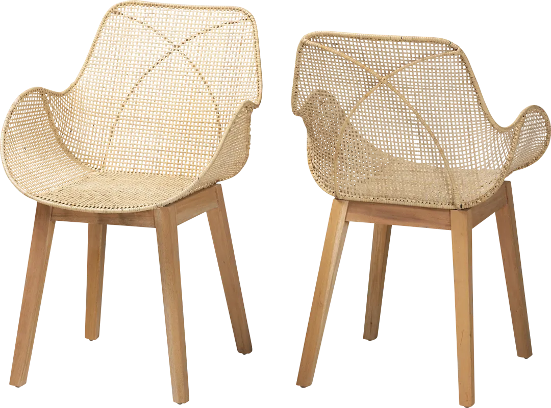 Aquidneck Natural Arm Chair, Set of 2