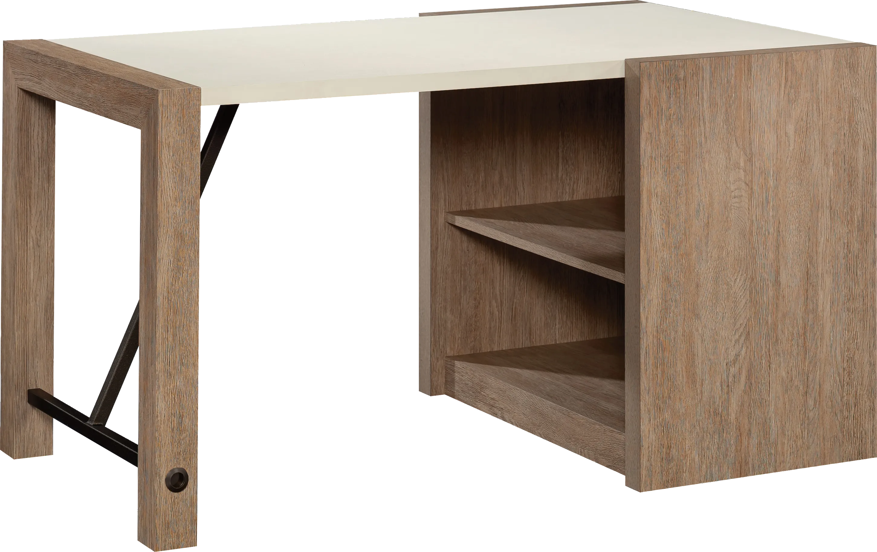 Amideo Brown Desk with Storage - Thumbnail - Image 1