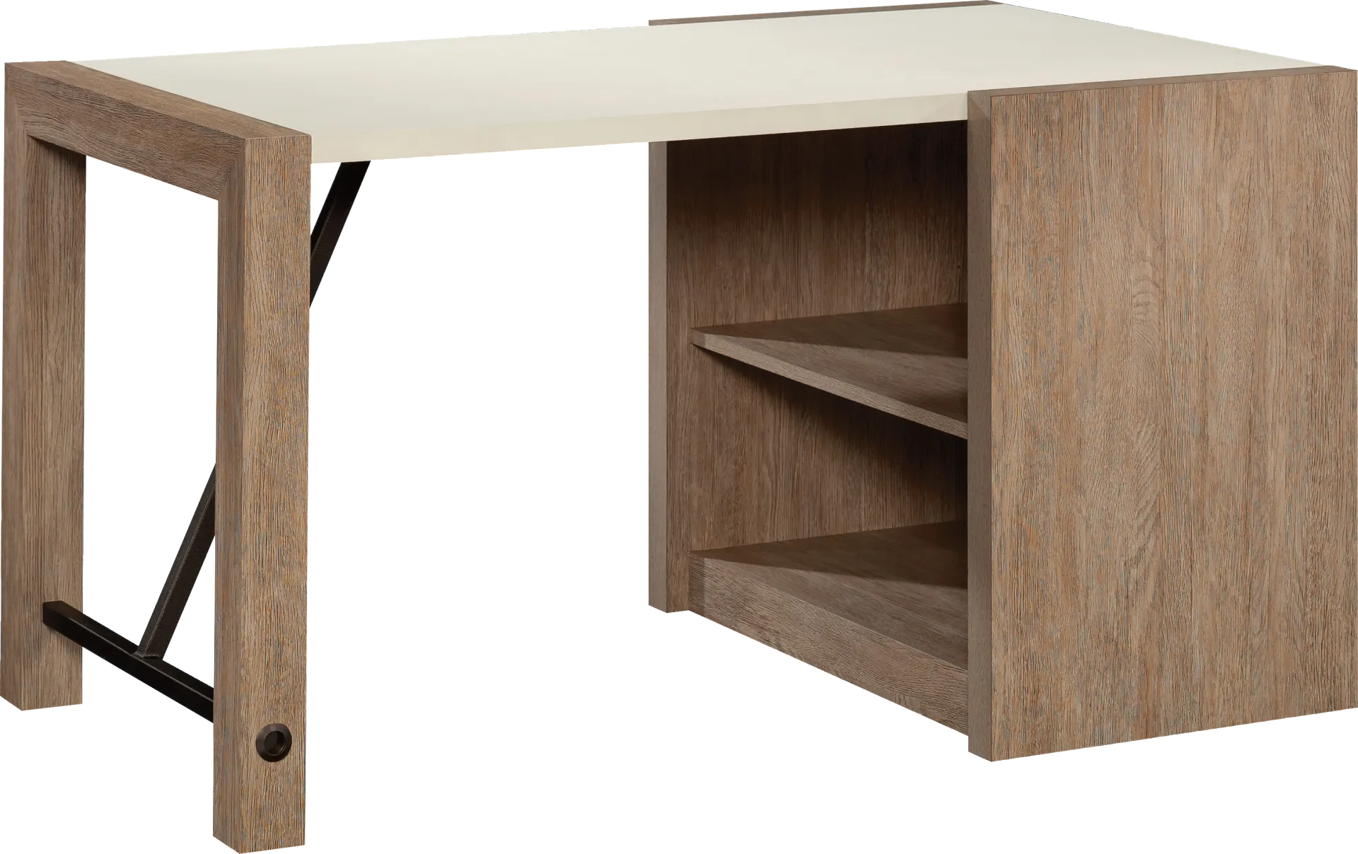 Amideo Brown Desk with Storage - Image 1