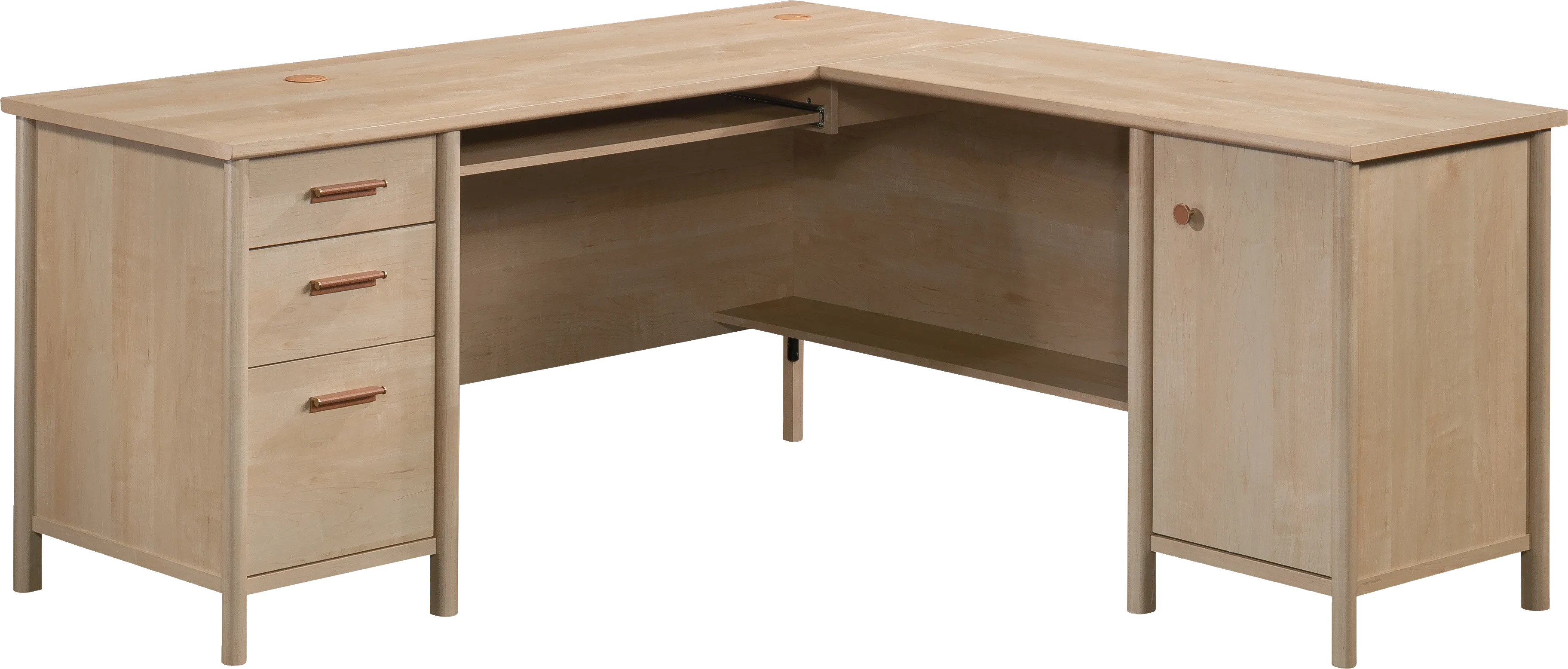 Beaudoin Brown L-Desk - Thumbnail - Image 1
