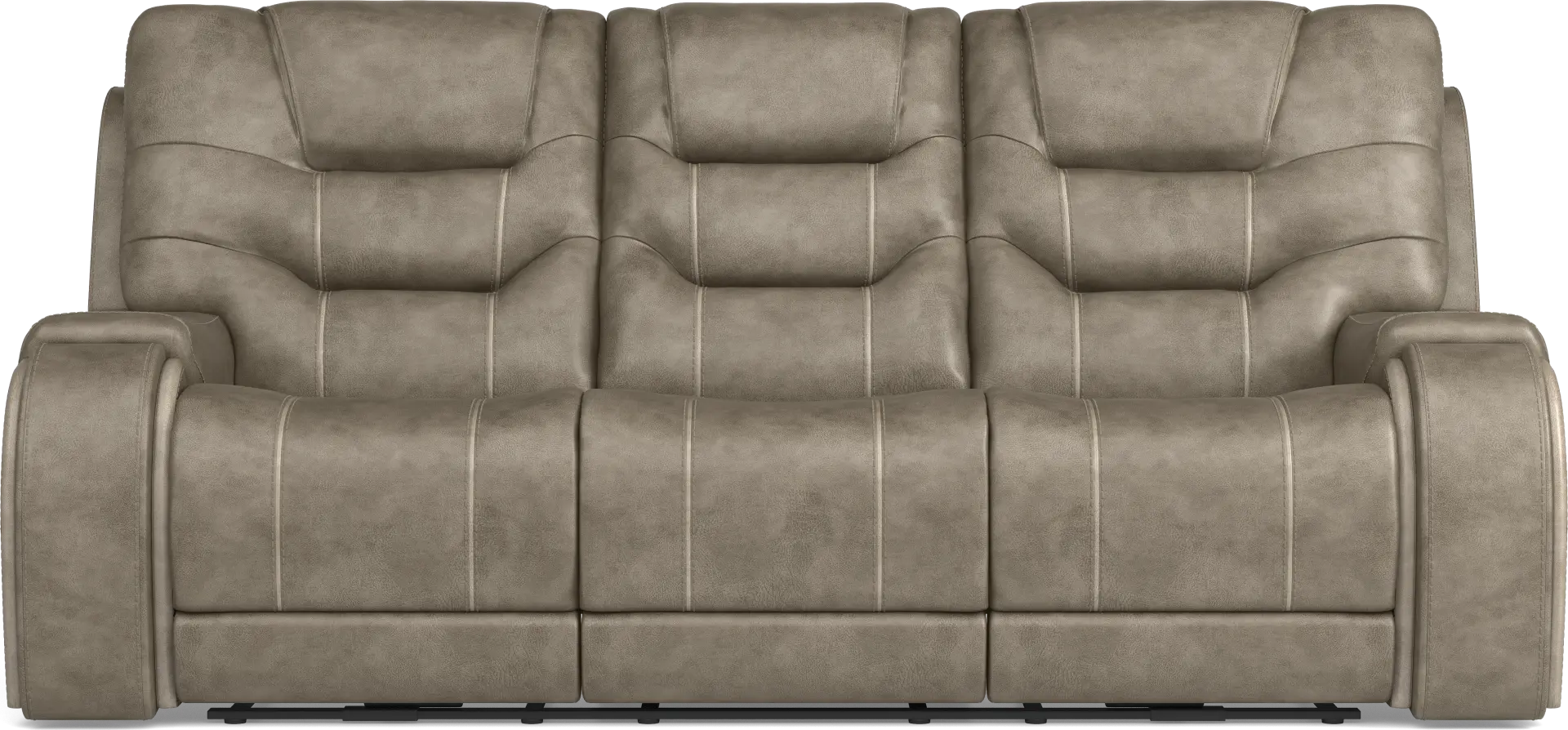 Laredo Springs Gray Dual Power Reclining Sofa