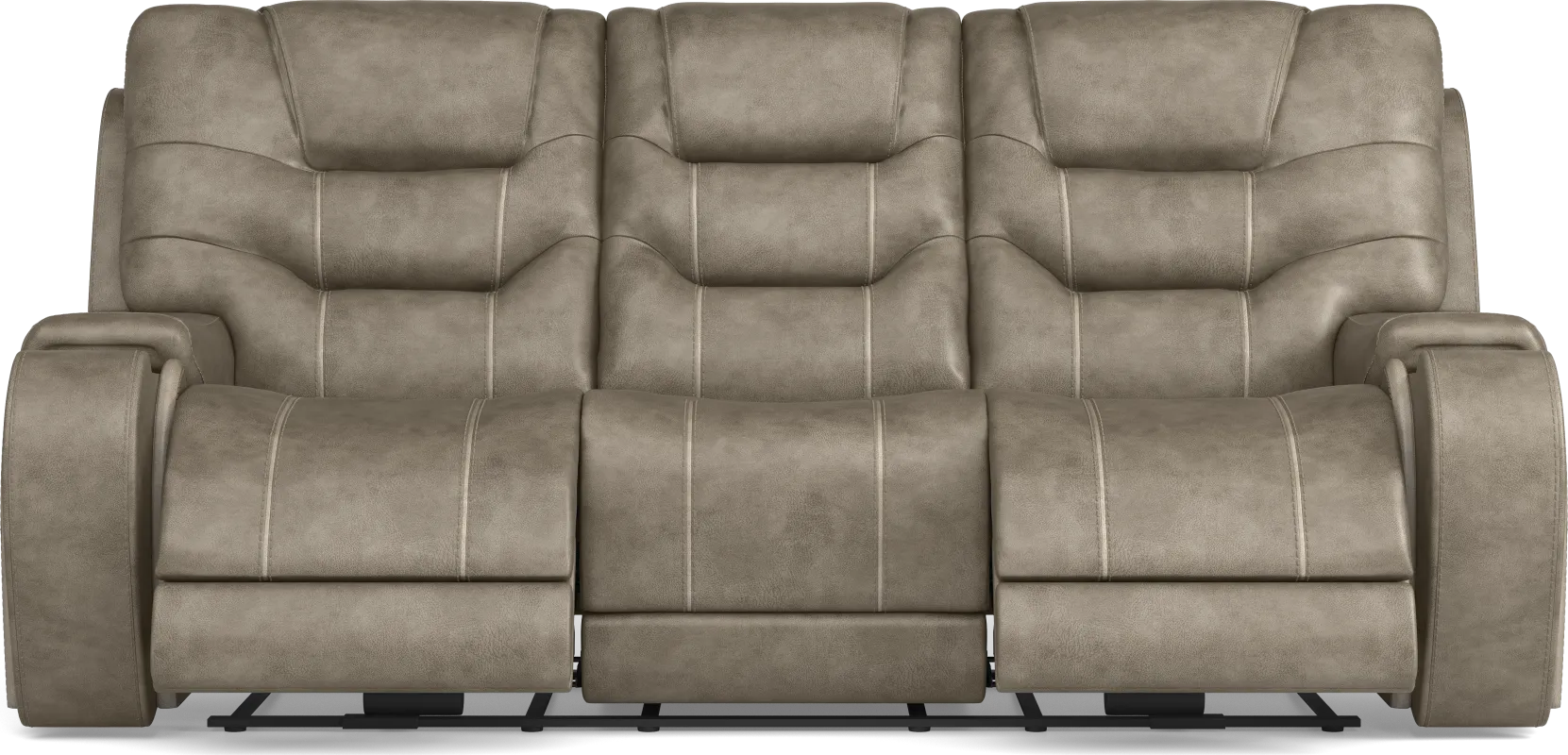 Laredo Springs Gray Reclining Sofa