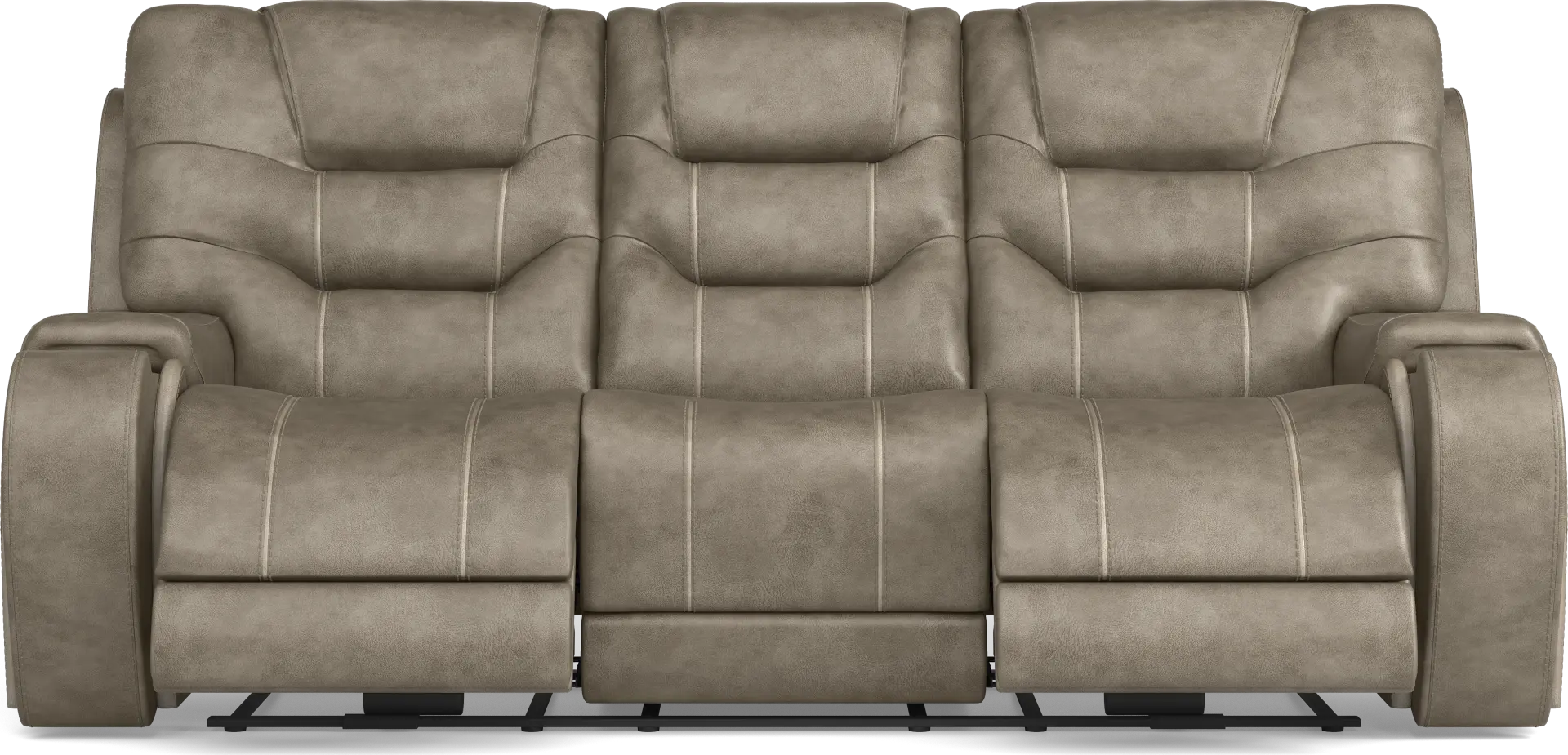 Laredo Springs Gray Dual Power Reclining Sofa
