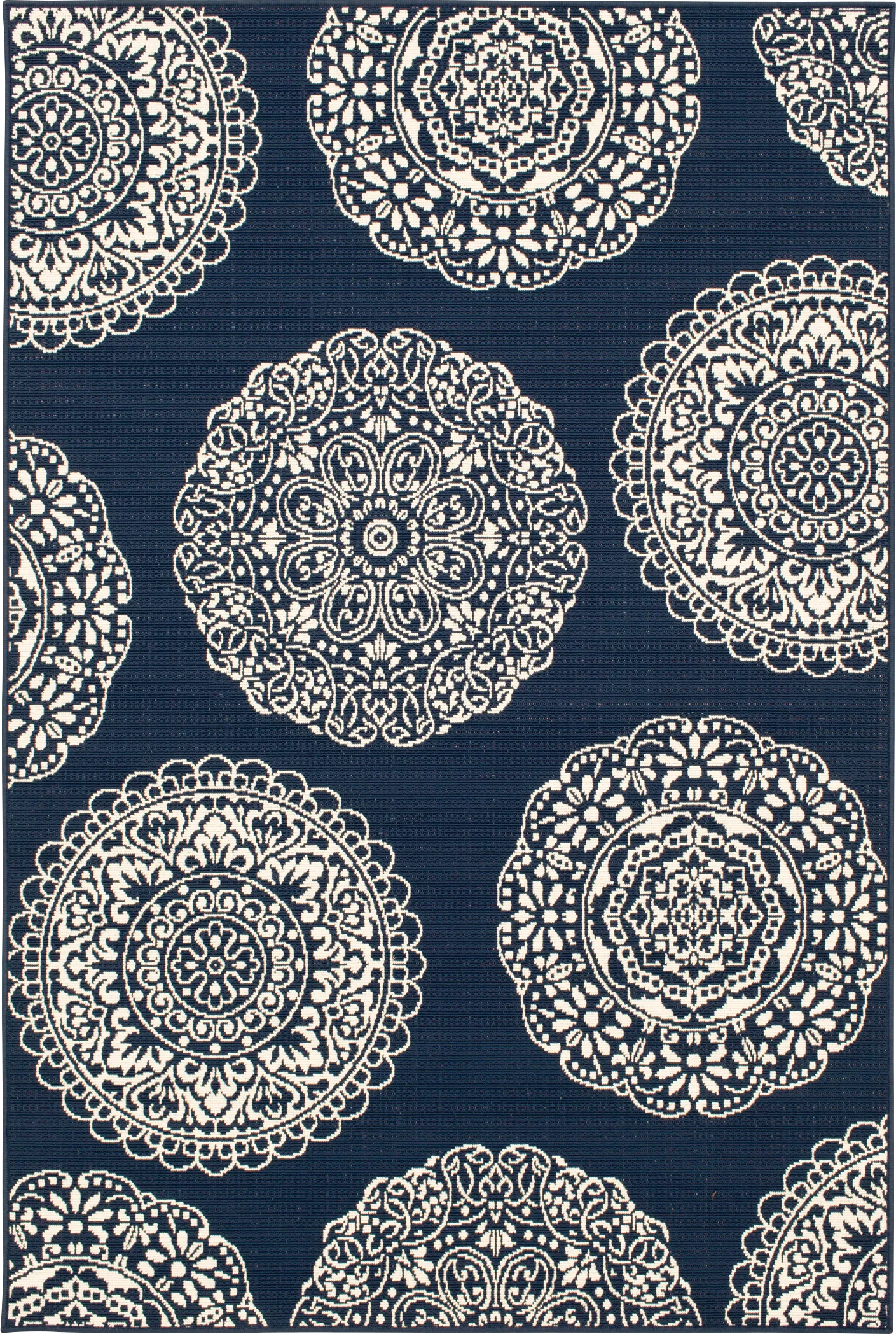 Jaunie Navy 5 x 7'3 Indoor/Outdoor Rug - Image 1