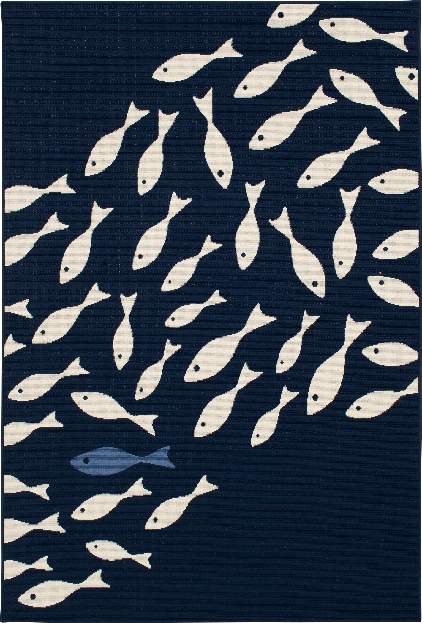 Ferdie Navy 5 x 7'3 Indoor/Outdoor Rug - Image 1