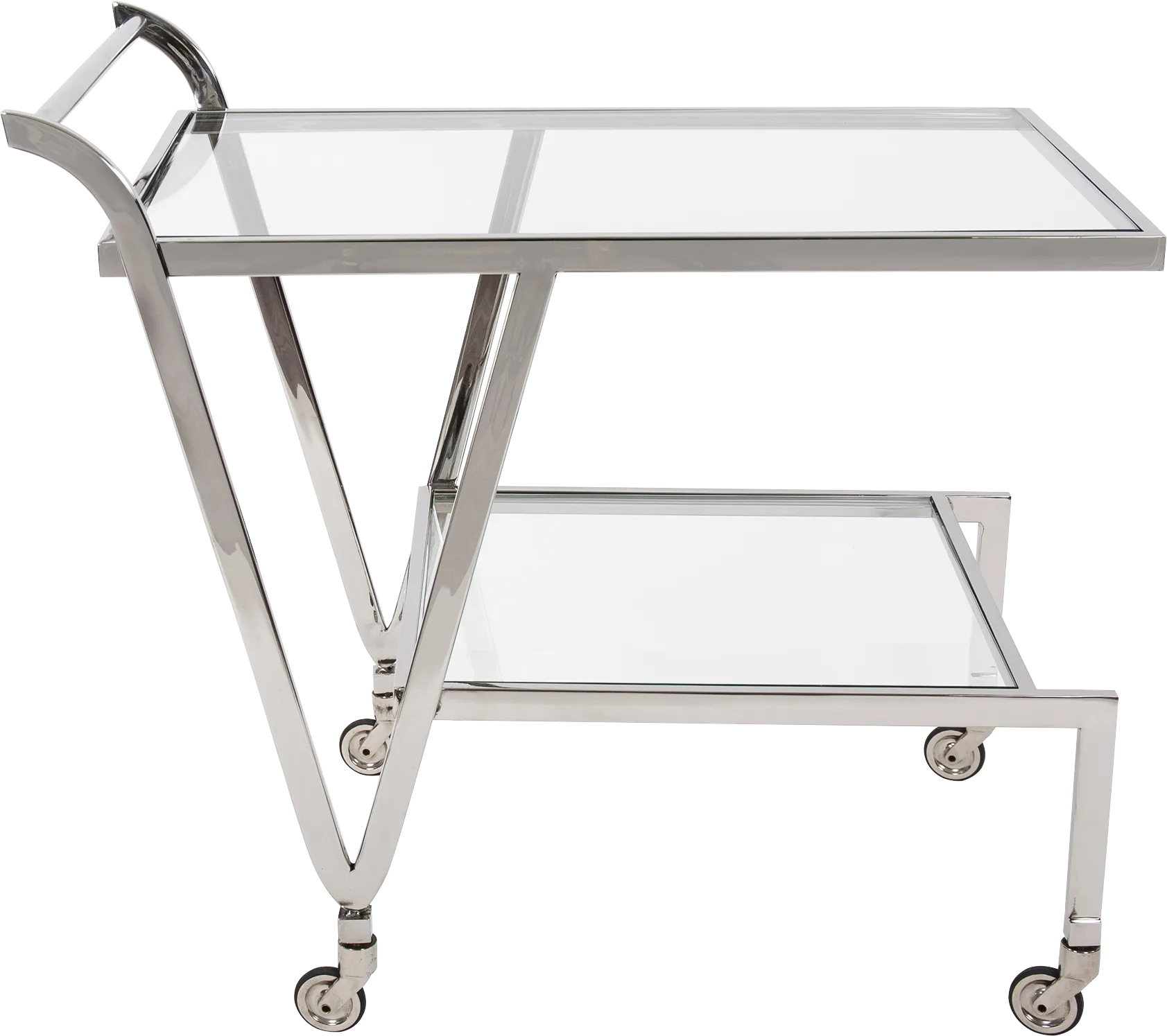 Flowertuft Gray Bar Cart