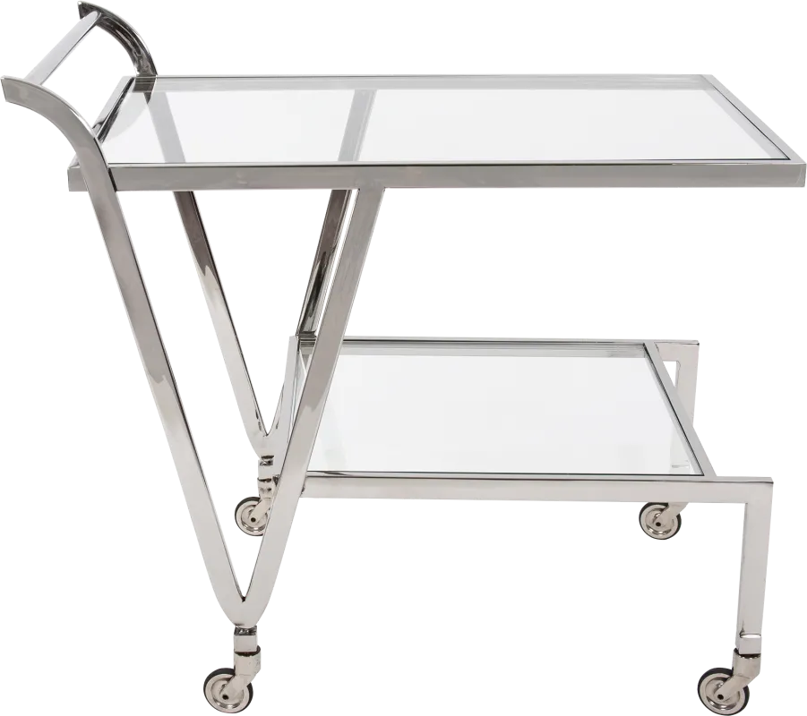 Flowertuft Gray Bar Cart