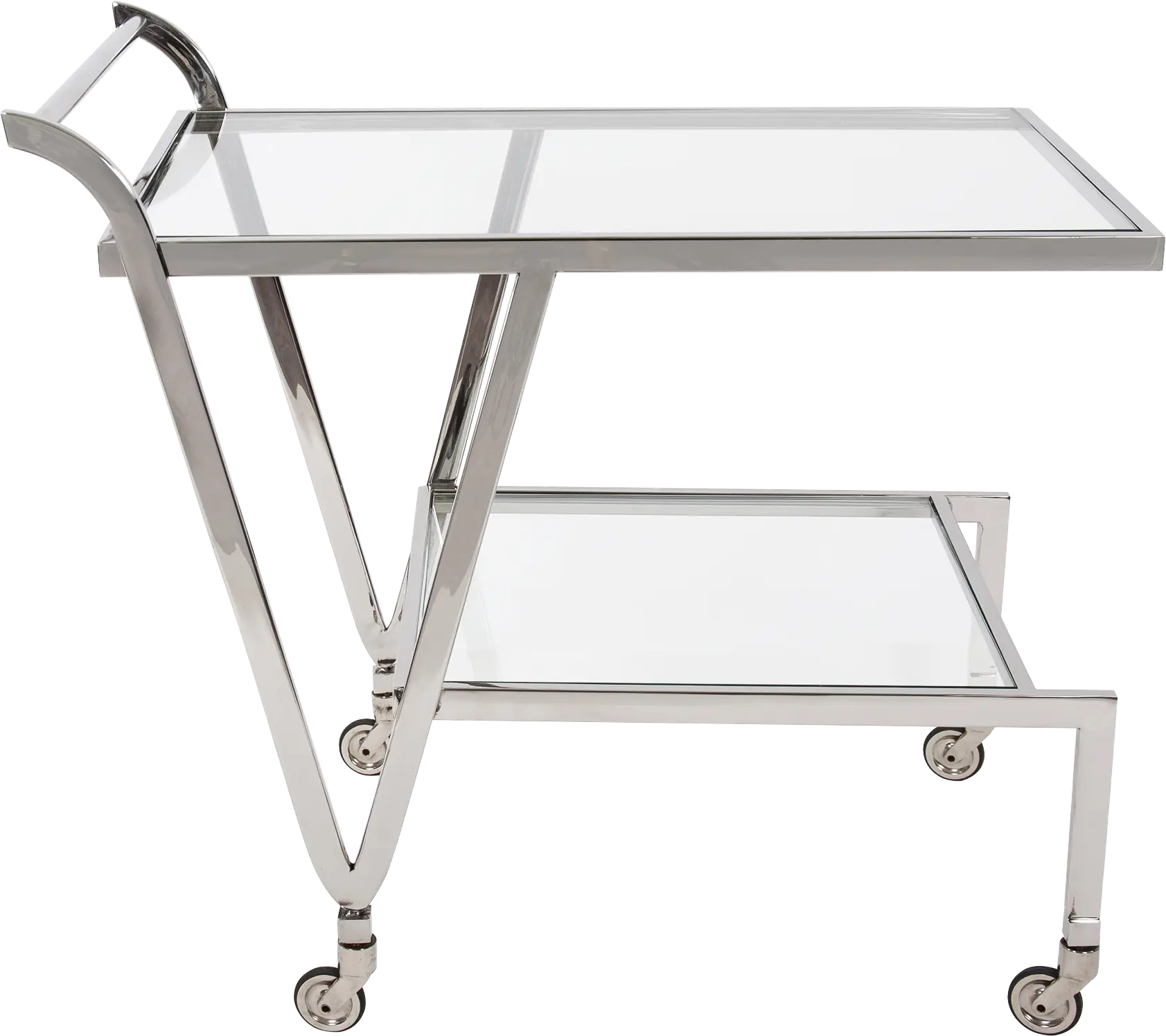 Flowertuft Gray Bar Cart