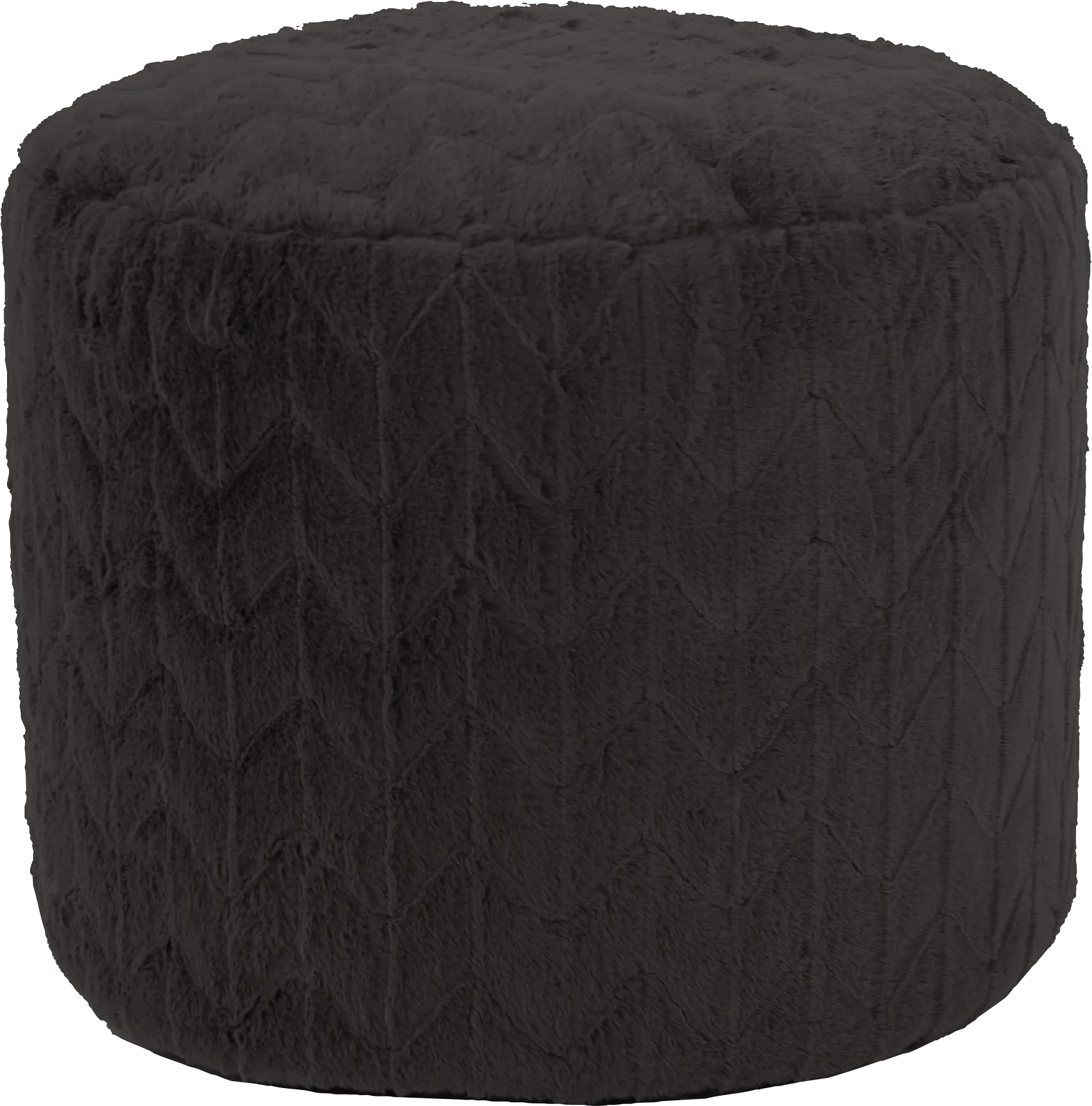 Sishane Brown Tall Pouf - Thumbnail - Image 1