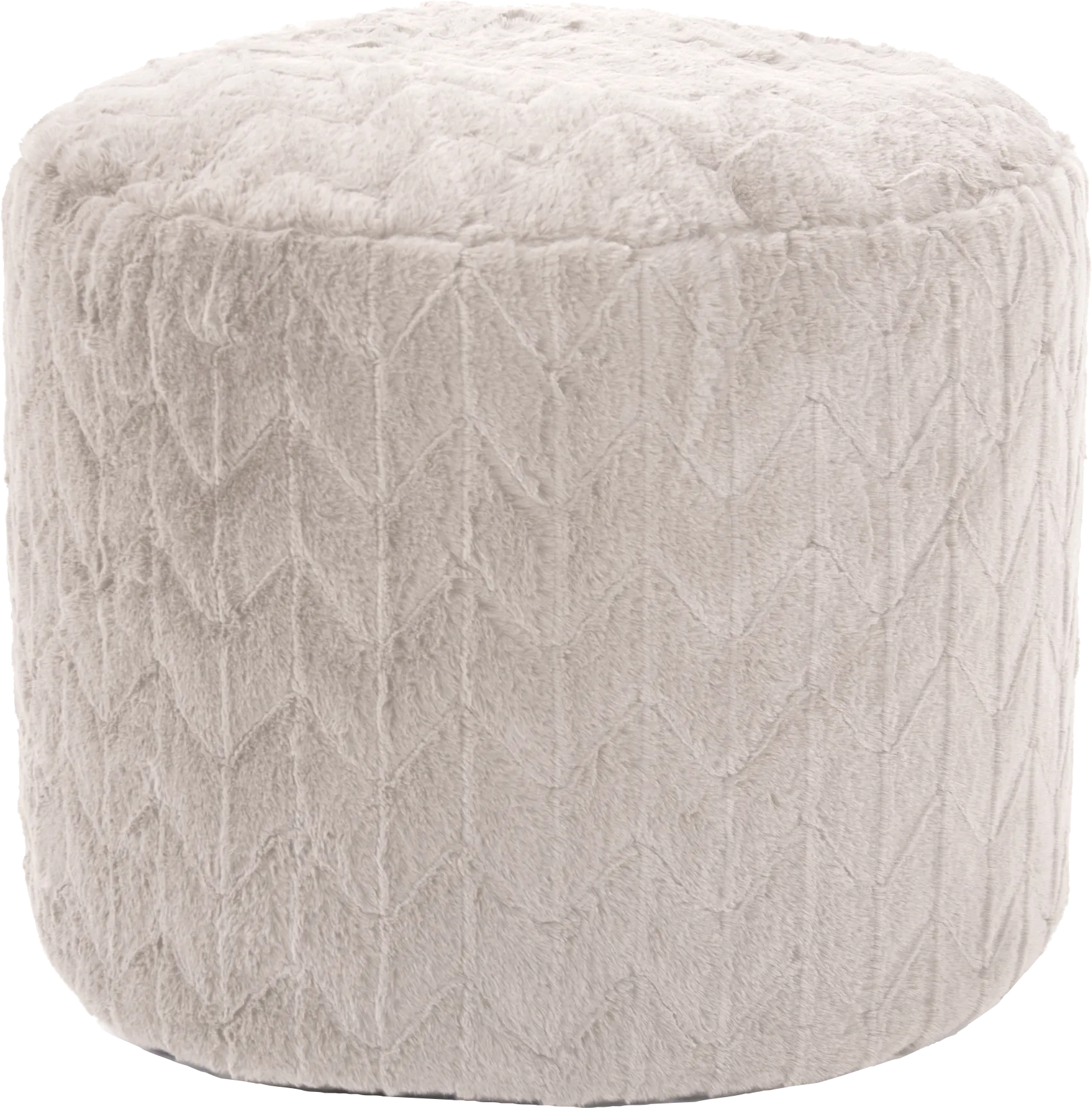Sishane Linen Tall Pouf - Thumbnail - Image 1