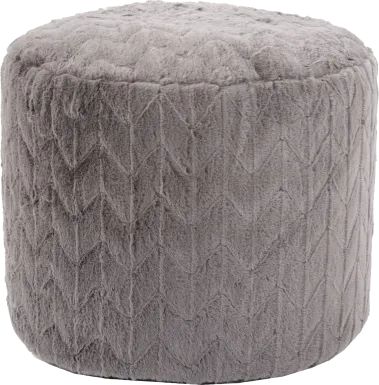 Sishane Gray Tall Pouf