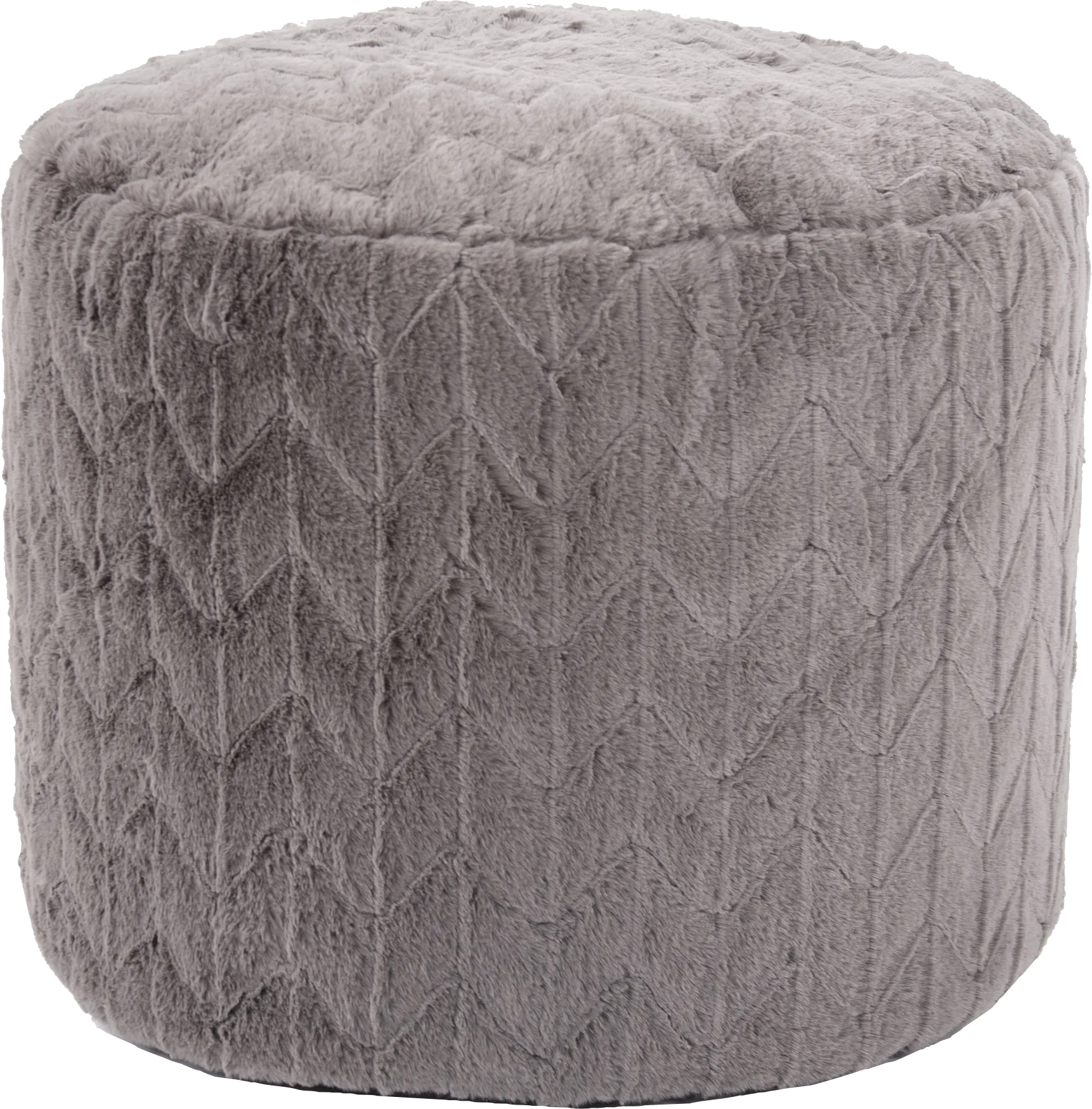 Sishane Gray Tall Pouf - Image 1