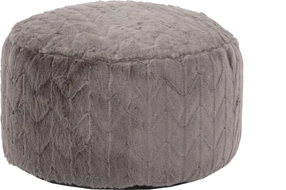 Sishane Gray Foot Pouf
