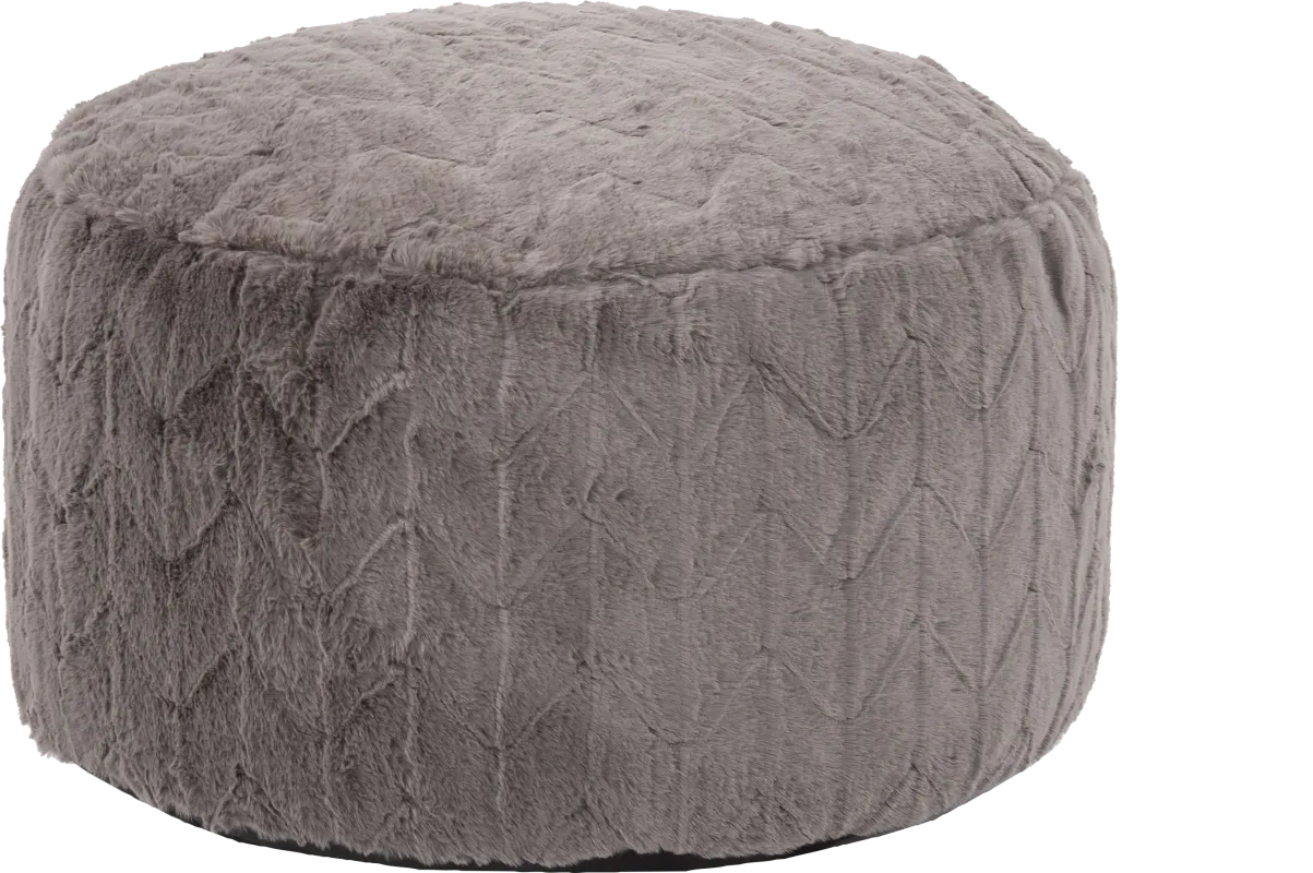 Sishane Gray Foot Pouf