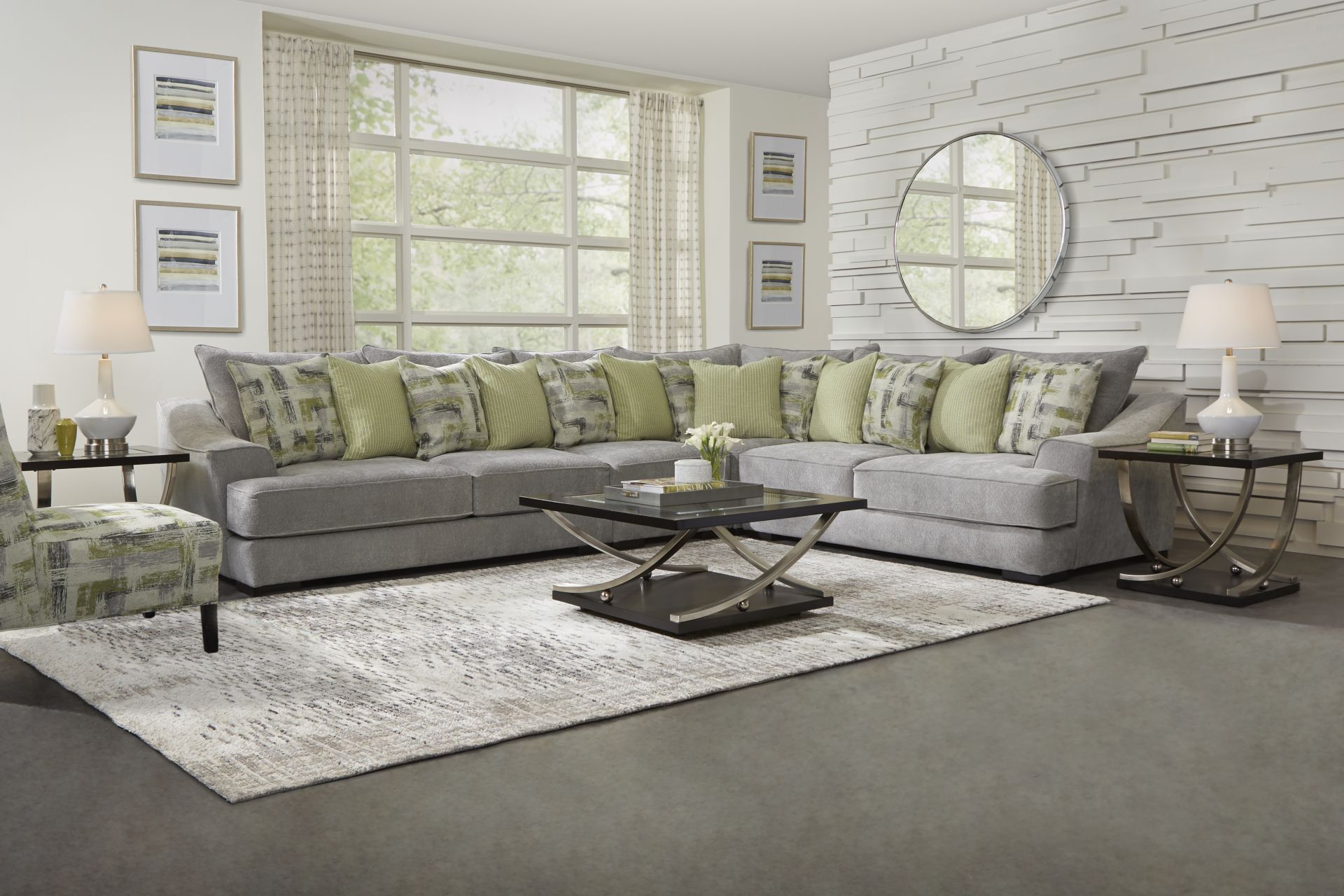 Briar Crossing Gray 7 Pc Sectional Living Room - Image 1