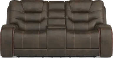 dual power reclining console loveseat