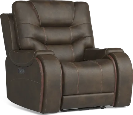 Laredo Springs Brown Dual Power Recliner