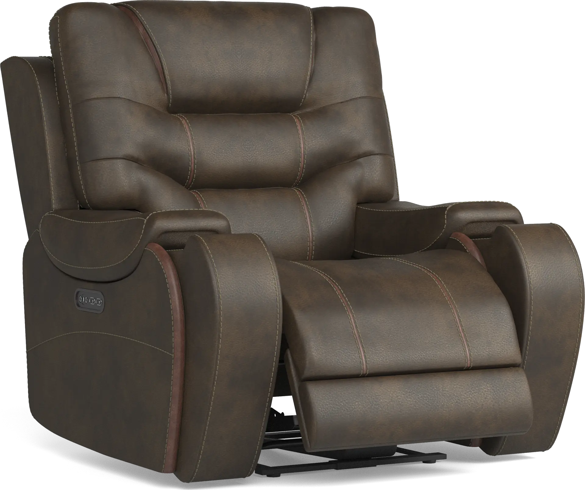 Laredo Springs Brown Dual Power Recliner