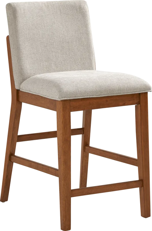 Surrey Ellis Beige Upholstered Counter Height Stool