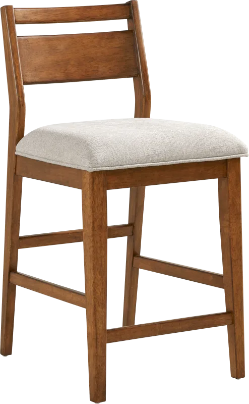 Surrey Ellis Brown Counter Height Panel Back Stool