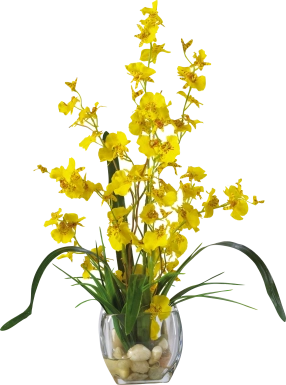 Bianey Yellow Orchid Silk Floral