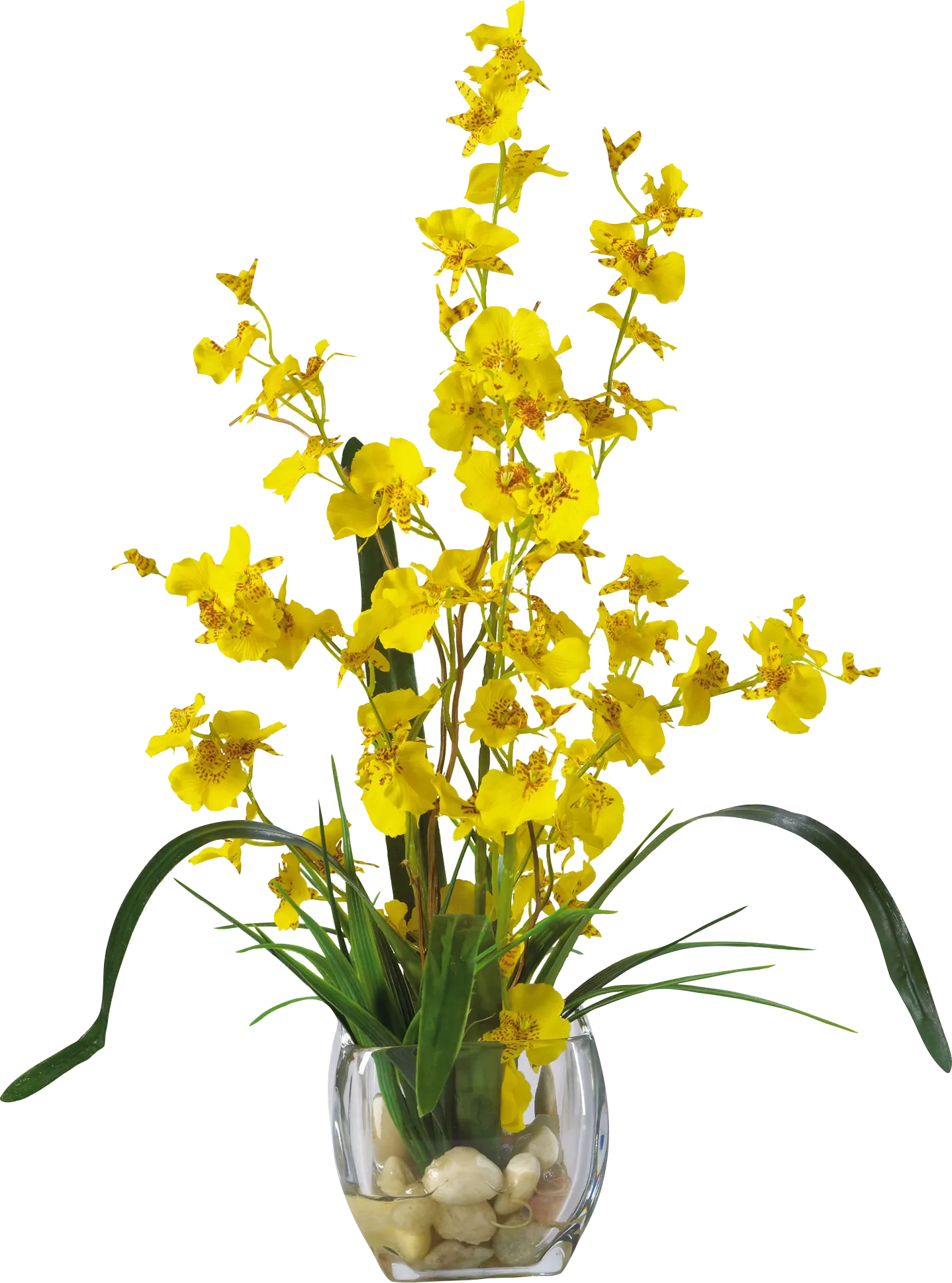 Bianey Yellow Orchid Silk Floral - Image 1