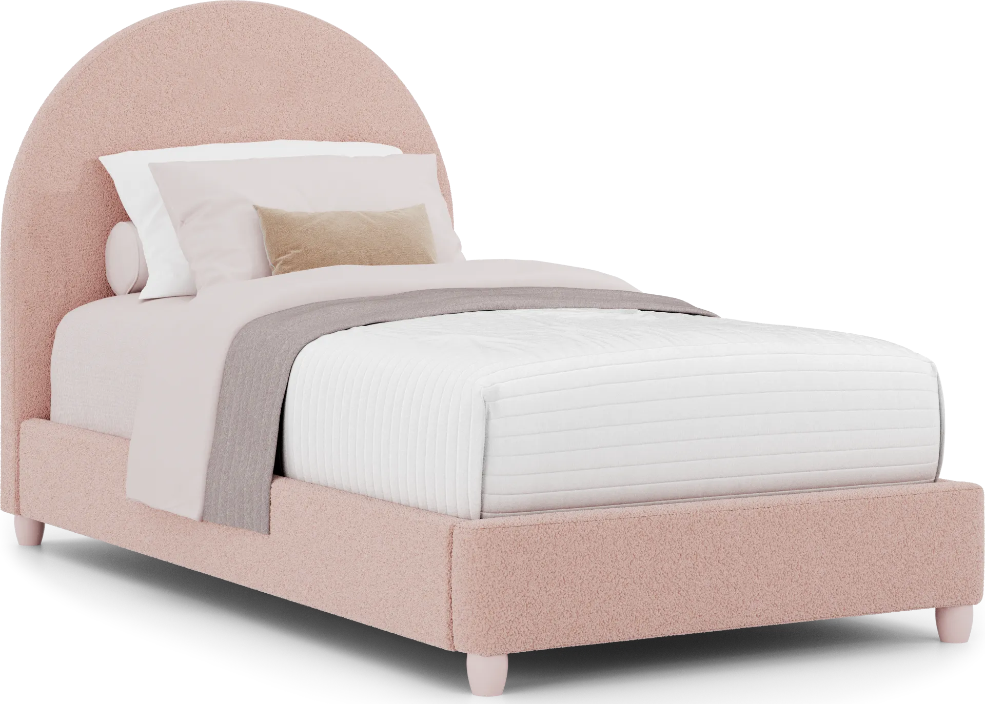 Kids Moonstone Pink Twin Upholstered Bed - Image 2